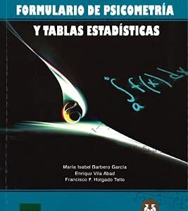 Formulario de psicometría y tablas estadísticas