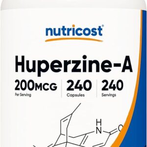Huperzine A Cápsulas 200 mcg, 240 Cápsulas - Sin OMG, Apto para vegetarianos